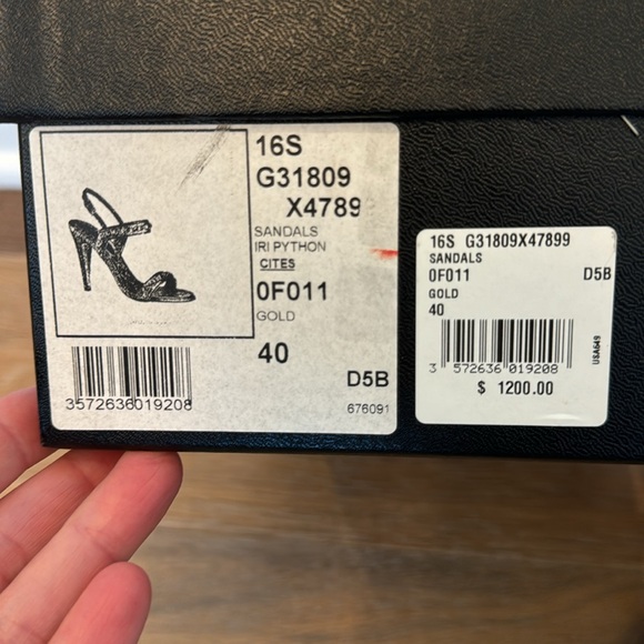 Chanel Gold Python Sandals - Picture 10 of 14